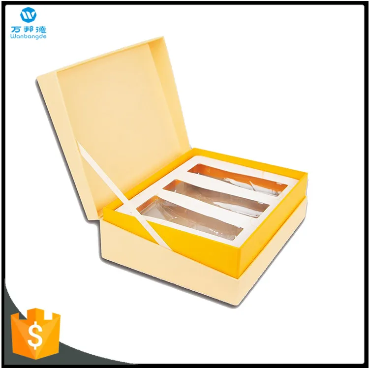 cardboard paper gift box with inner tray for cosmetic