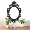 Injected home small white ancient plastic decorative wall mirror