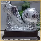 Electroplated Ceramic Soccer Shoe Trophies for soccer events