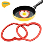 Heart shape Silicone Egg Mold Ring with handle egg ring omelettes kitchen gadgets