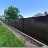 Fentech Free Maintenance Outdoor recycled Plastic PVC Vinyl black scalloped fence
