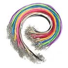 18 Inches 1.5mm Waxed Necklace Cord Handmade Bracelet Pendant Rope DIY Jewelry Making Accessories with Lobster Clasps