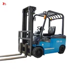 four wheel 1.5ton mini electr forklift truck powered by battery