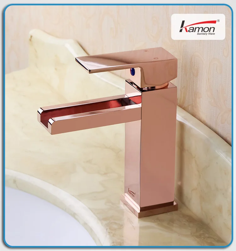 Einzigen Handgriff Gold Messing Wasserfall Wasserhahn - Buy Messing