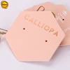 Sinicline new arrival rose gold stamping die-cut hexagon paper customized earring display card