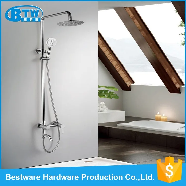 Bathroom wall mounted S/S 304 bath shower mixer tap faucet set mixer