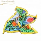 Turkish Square Cat Plain Blank Chiffon Silk Scarves For Wholesale