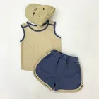 Wholesale clothing children set soft pink two pieces baby clothing cotton sets