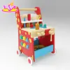 New educational play set wooden baby stroller 3 in 1 with multi function W16E094
