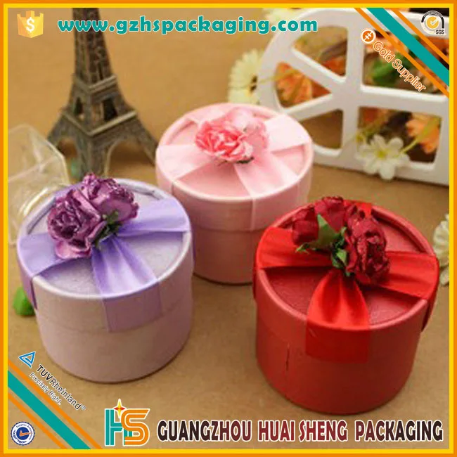 round custom chocolate gift packaging small cardboard boxes with