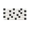 New design 3D custom white and black brick pattern exterior wall tiles kajaria