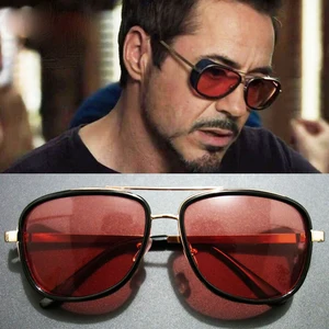 iron man 3 tony stark steampunk sunglasses men luxury brand 2018