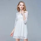 Women's Half Sleeve Elegant A-Line Knee Long Dress women dresses summer