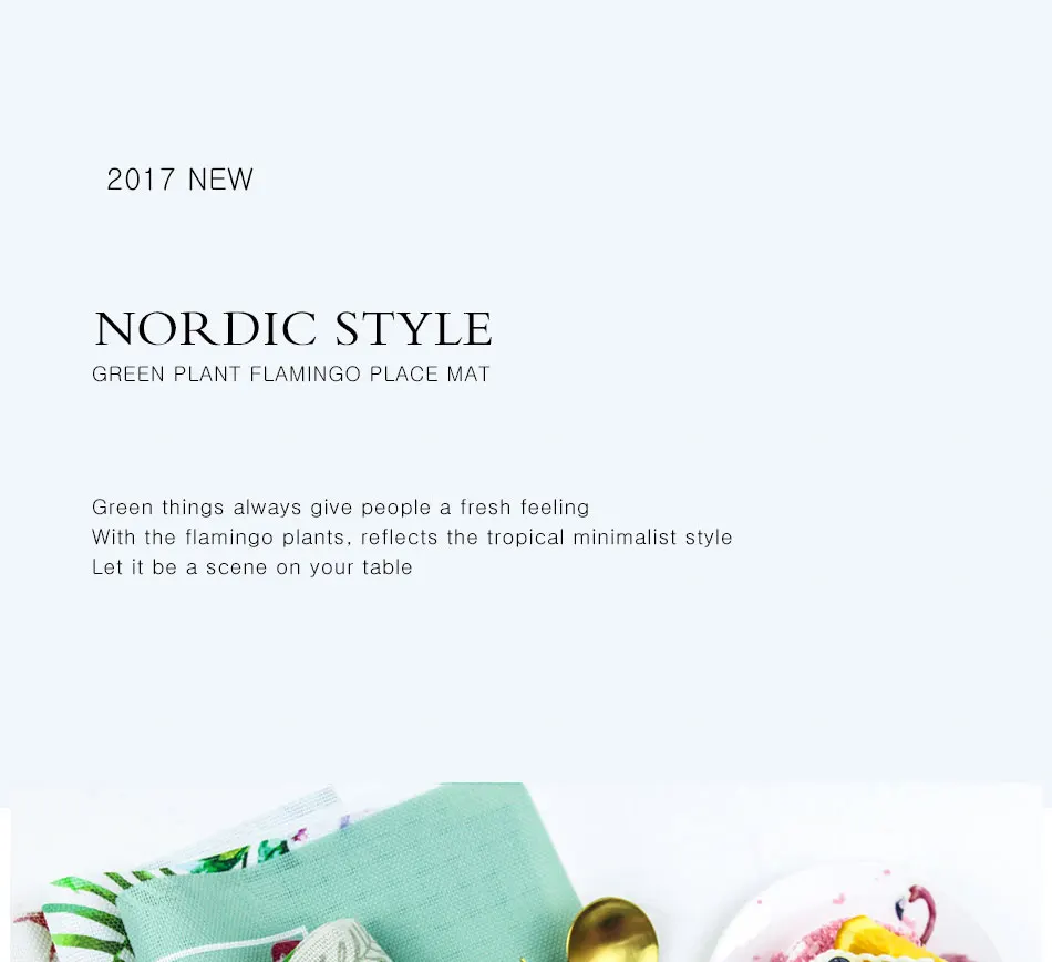 Chic Tropical Plants Tableware Pad Dining Table Mat Heat Insulation Non-Slip Placemats Flamingo Green Leaf Cactus Bowl Coaster (1)