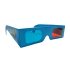 Customized OEM foldable paper red cyan glasses 3d movies anaglyph glasses