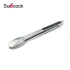 Factory direct kitchen tools stainless steel with locking non-slip grip food tongs