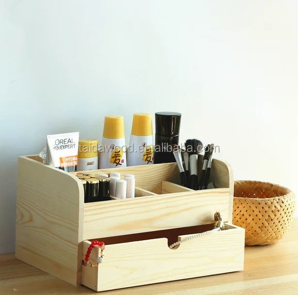 unfinished wooden pine mini desk organizer storage office and