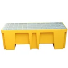 2 drum spill pallet with hot galvanizing grating oil spill equipment