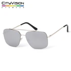 Men square metal shape sun glasses with metal arms