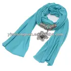 Latest fashion New design maple leaf pendant scarf, pendant jewelry Scarf