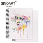 Customized A3 A4 A5 Canvas Cover Artist Spiral Notebook Sketch Book Sketchbook