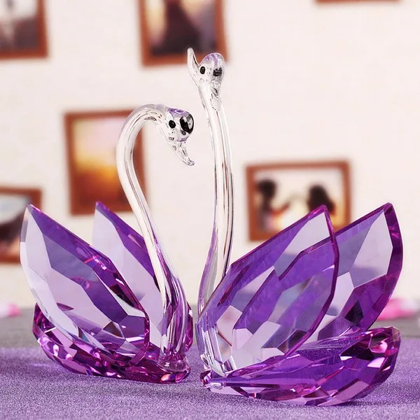shinning hot sale crystal table swancrafts   love