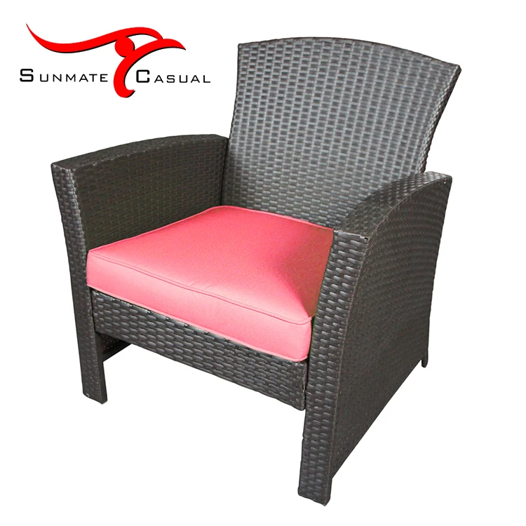 Leisure Deep Seating Wicker Rattan Outdoor Patio Furniture Garden Sofa Chair Set with Coffee Table