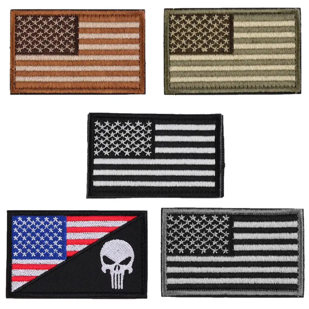 Hot Sale America Flag Embroidery Double Faced Cloth Epaulette Armband Badge Army Tactical Patches 2015 Fashion