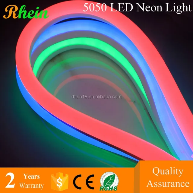 12 24 110 220 volt red blue green yellow rgb led flexible neon