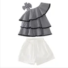 Girls Summer Set 2019 New Pupils Ultra-Western Plaid Sleeveless Clothes Children Two-piece Tide