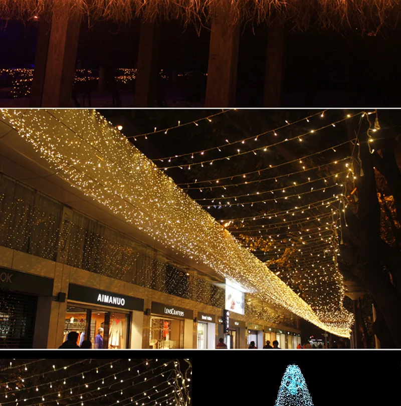 led holiday christmas string light lamp rgb white warm white adjustable holiday light (8)