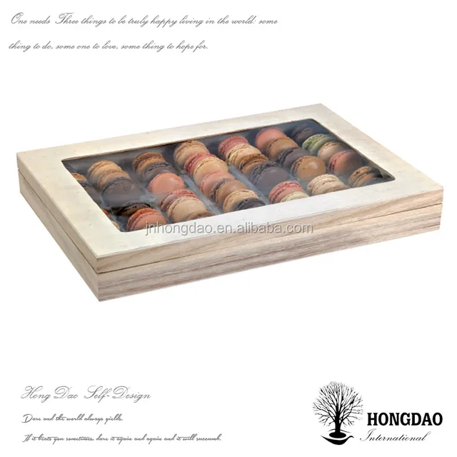 hongdao custom miniature tin wooden boxes wholesale for macaron