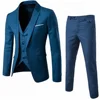 Business blazer for men 2018 western style plus size S-6XL 3 pieces coat pant men wedding suit