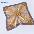 Summer satin square customize head wraps design kerchief scarf