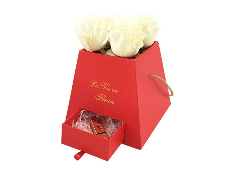 Wholesale high quality beauty cardboard paper flower box with drawer 2.jpg