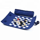Wholesale Portable Travel Roll Up Leather Backgammon Set