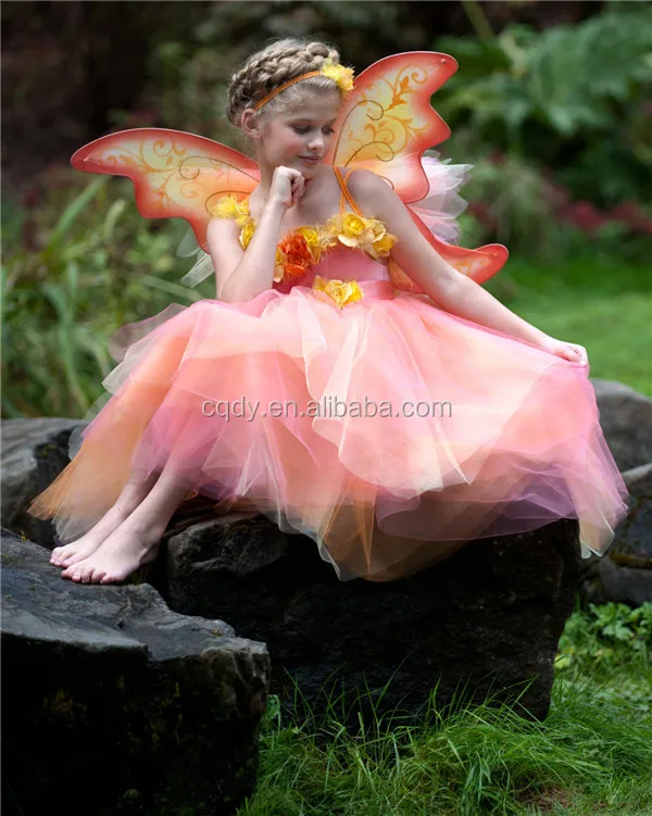 kpoplk Girls Dresses, Kids Girls Carnival Party Princess Fancy Dress  Children Elf Fairy Outfits(110)