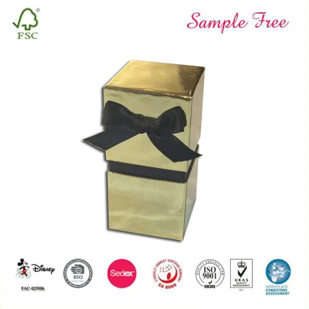 luxury candle packaging gift box with ribbon