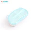 Cunite High Quality PP Food Grade Portable Unbreakable Baby Feeding Food Container Bowl with Spoon