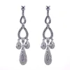Hot brazil fashions 925 sterling silver jewelry silver aaaaa zircon zirconia earrings wedding jewelry for sunglasses