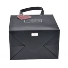 Wholesale OEM logo printing luxury and elegant designs paper kraft packaging gift bag