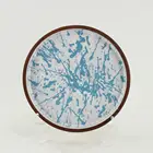 Dinnerware cheap price bright colored ceramic plate design