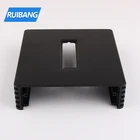 Laser machining drilling electronics housing extruded black anodized aluminum box with side panels