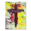Christian Canvas Wall Art Decor Colorful Cross in Oil Painting on Canvas Religious Jesus Cross Picture Wrap Giclee Ready to Hang