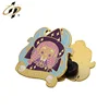 Popular sales top quality Shuanghua gifts custom gold plated hard enamel Little witch cartoon lapel pins