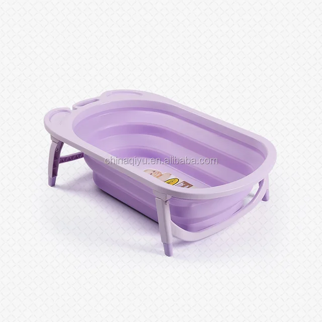 baby folding bath tub infant collapsible portable shower tub