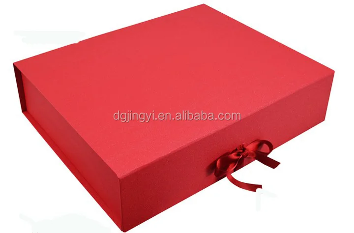 custom luxury rectangle folding paper gift box with handle