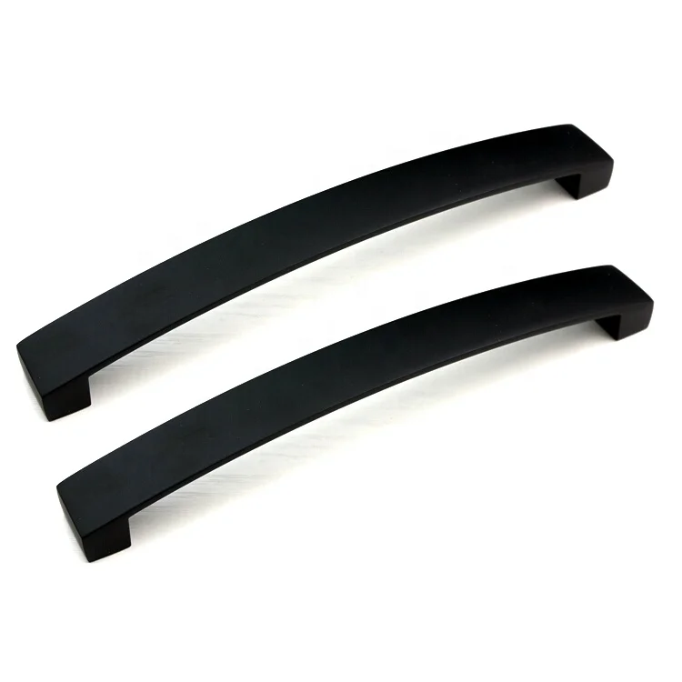 Aluminum Black Cabinet Handles Kitchen Cupboard Door Pulls Handle