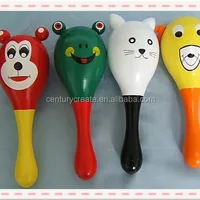 Animal Cartoon Wood Rattle Toys Music