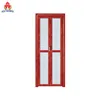 Fashionable aluminum alloy small balcony french doors bedroom doors design aluminum frosted glass door